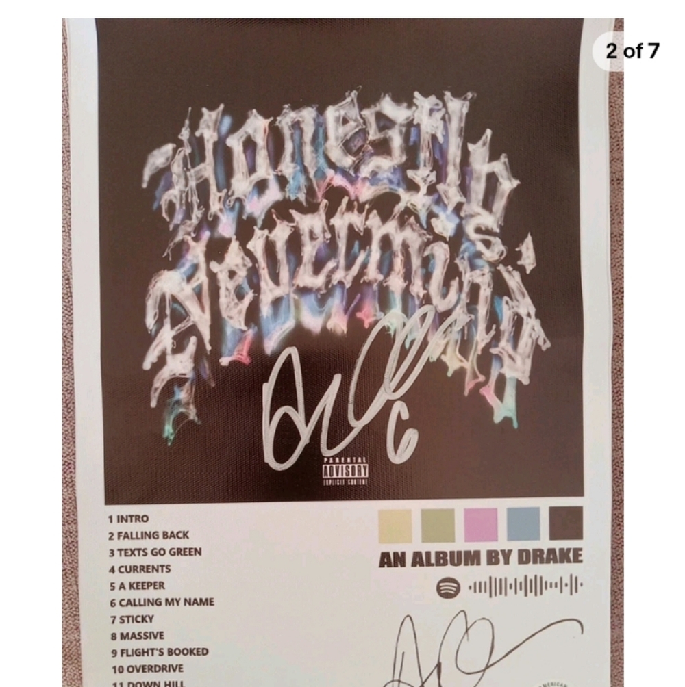Rapper Drake Autographed Poster - Picture 2 of 3